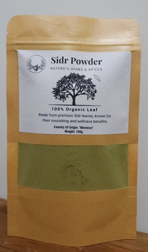 Premium & 100% Pure Moroccan Sidr Powder for Hair Loss Growth Skin 100g سدر