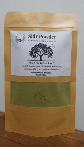 Premium & 100% Pure Moroccan Sidr Powder for Hair Loss Growth Skin 100g سدر