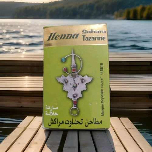 ORGANIC MOROCCAN HENNA POWDER SAHARA TAZARINE menحناء صحراء تزارين مغربيه طبيعيه