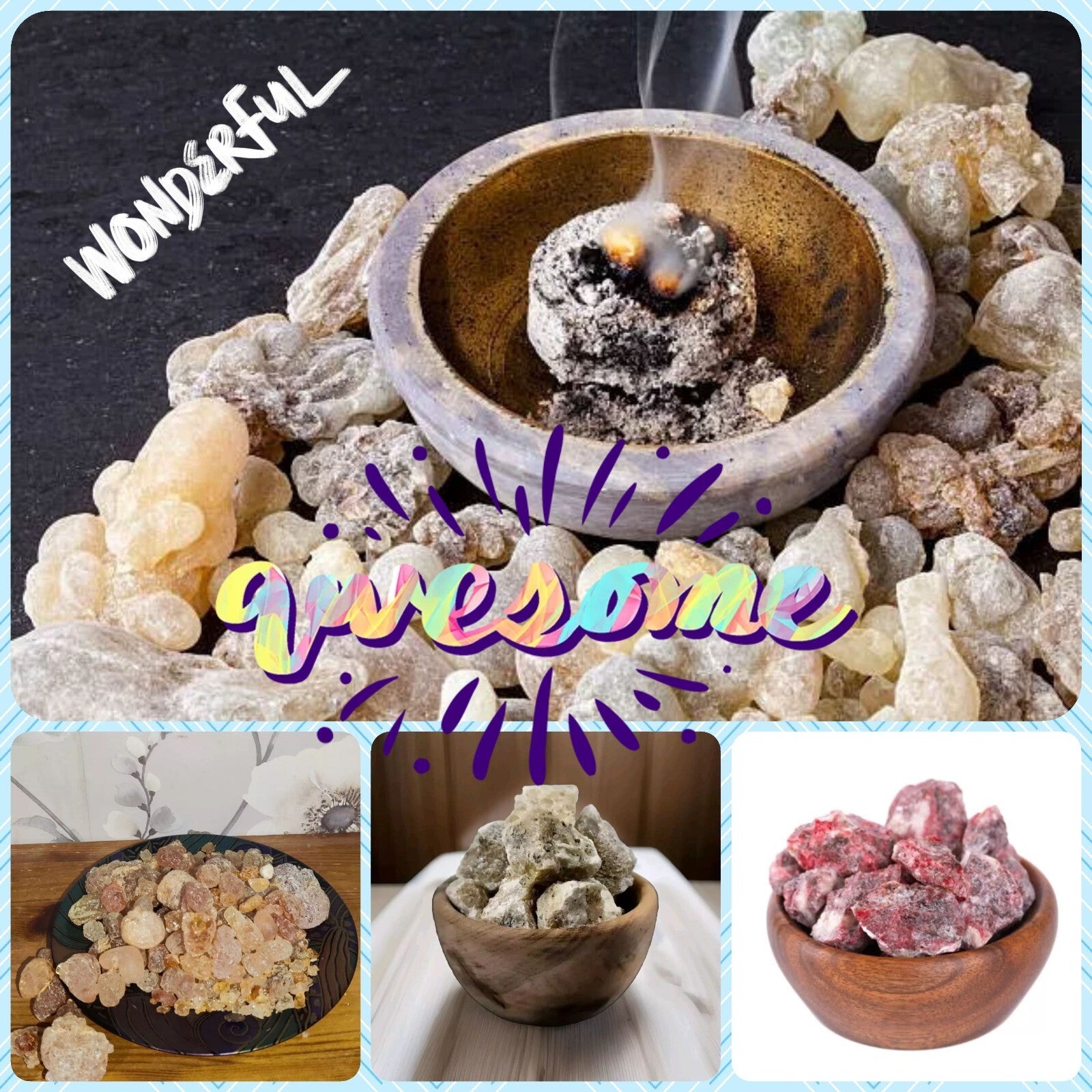 Incense Premium White/Red Jawi/Gawi,Frankincense Omanian Luban Hojar Arabic Gum!