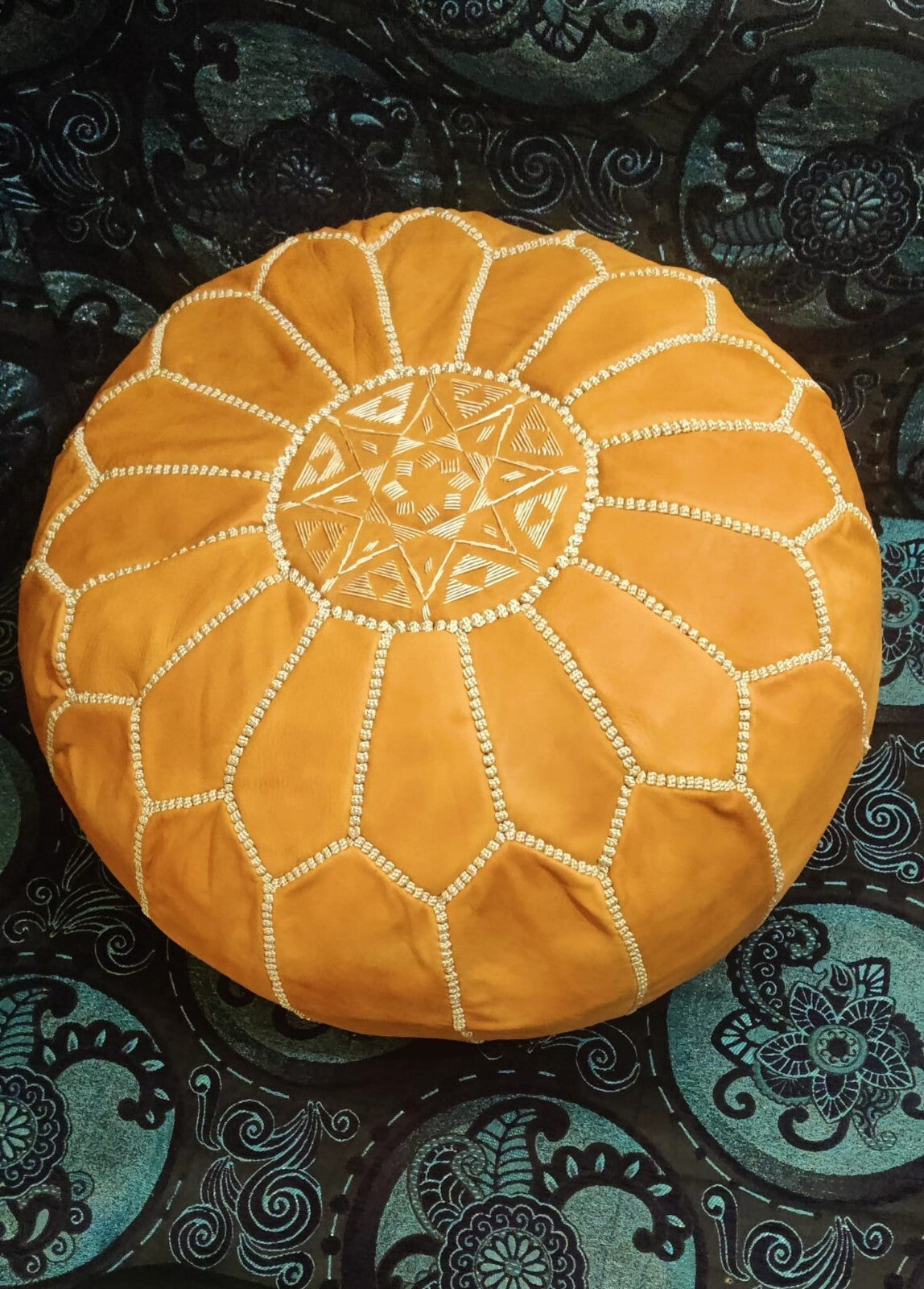 Premium Unstuffed Moroccan Handcrafted Leather Pouf Hndmade Leather Puff/Pouffe