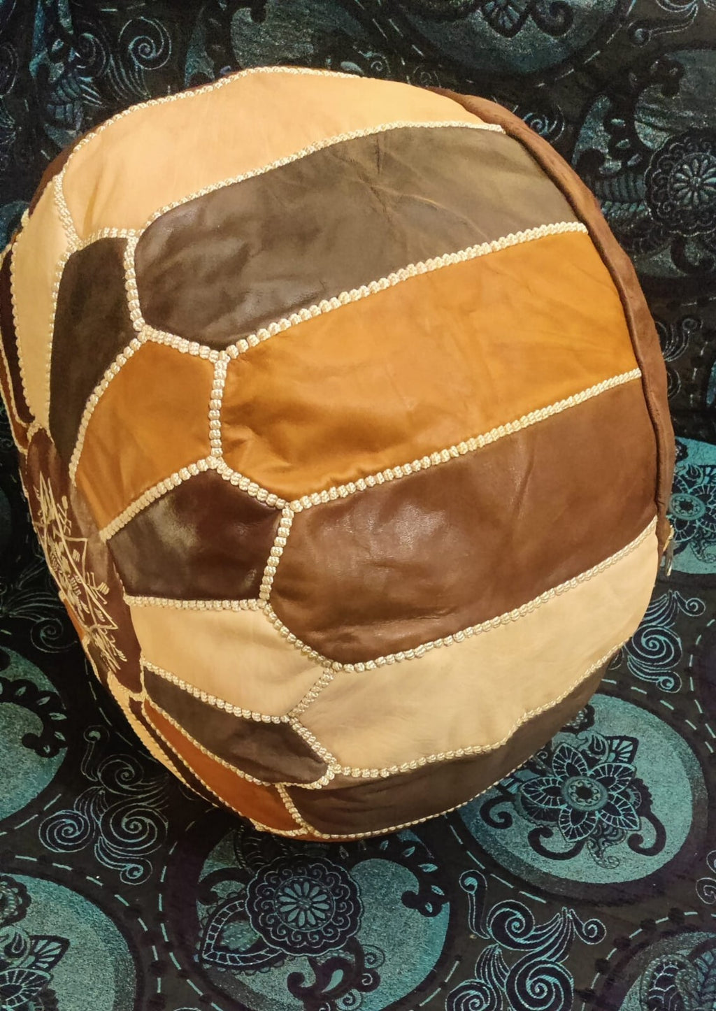 Premium Unstuffed Moroccan Handcrafted Leather Pouf Hndmade Leather Puff/Pouffe