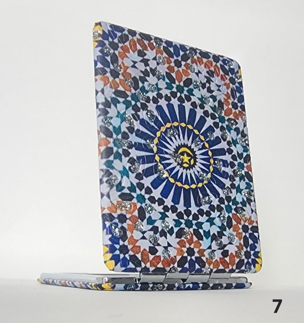 Authentic Moroccan women's multi-shaped/multi-sized mirrors for outdoor use.