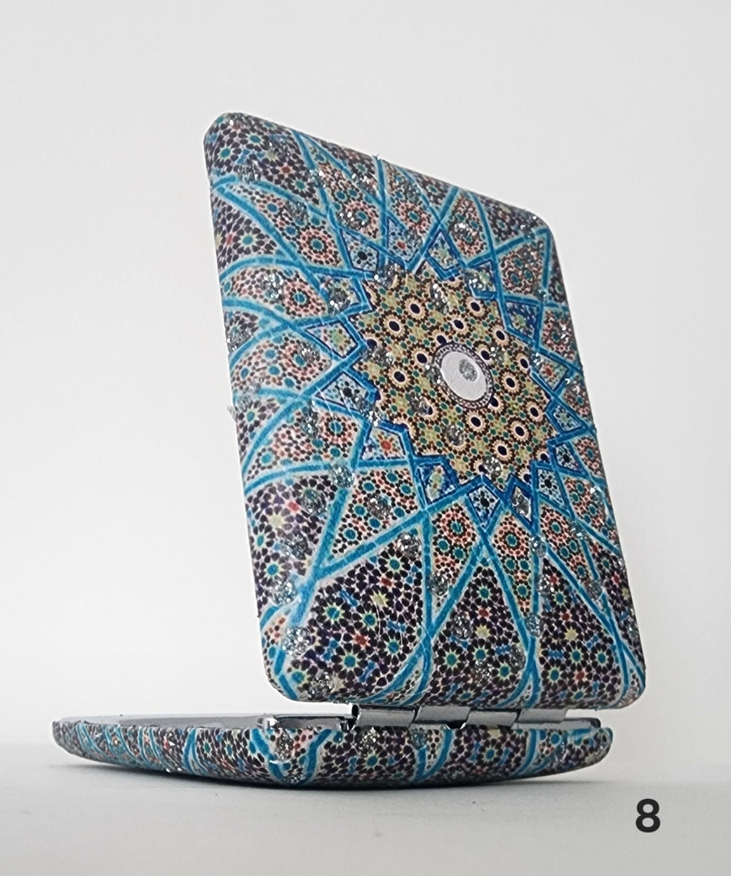 Authentic Moroccan women's multi-shaped/multi-sized mirrors for outdoor use.