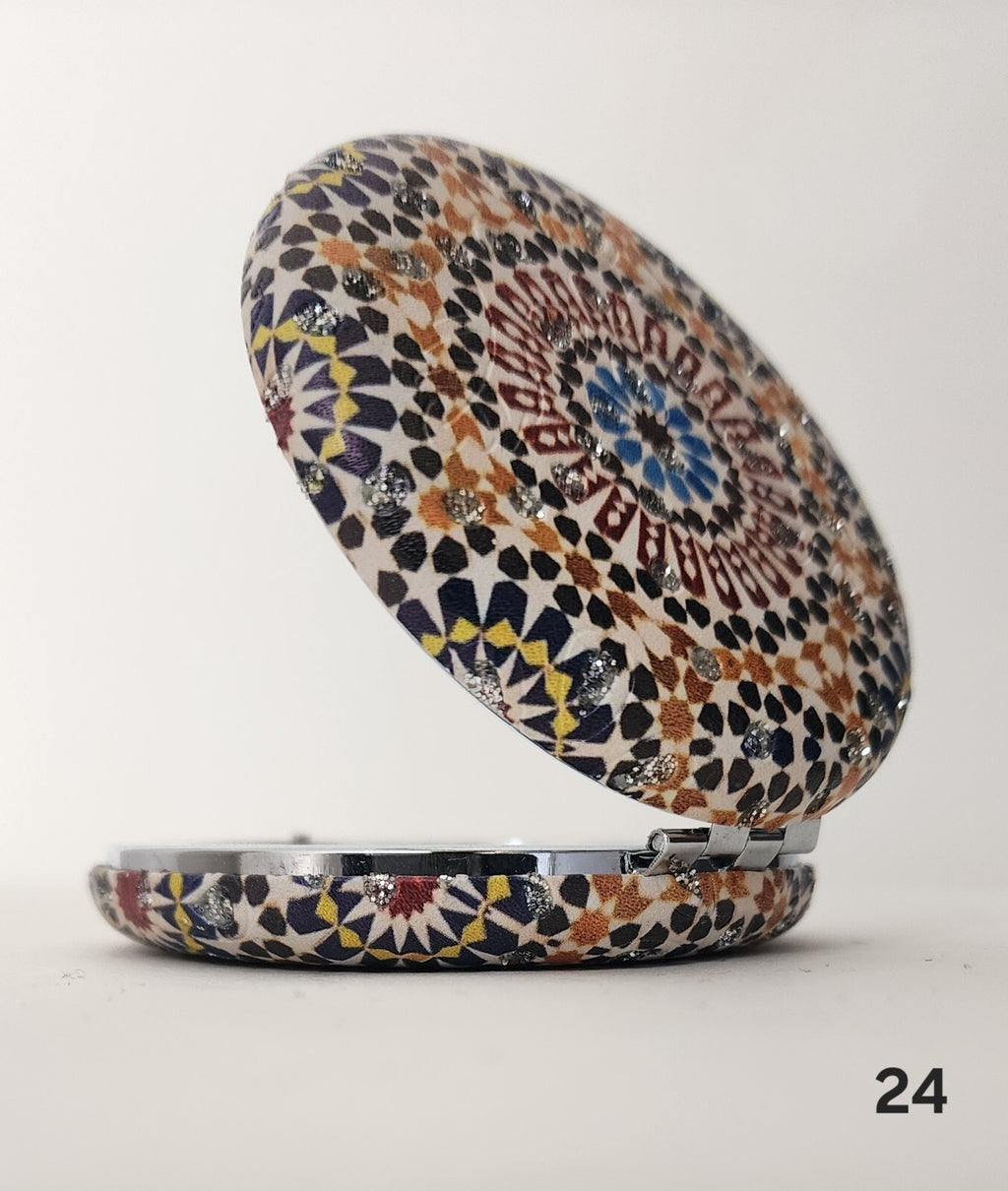 Authentic Moroccan women's multi-shaped/multi-sized mirrors for outdoor use.