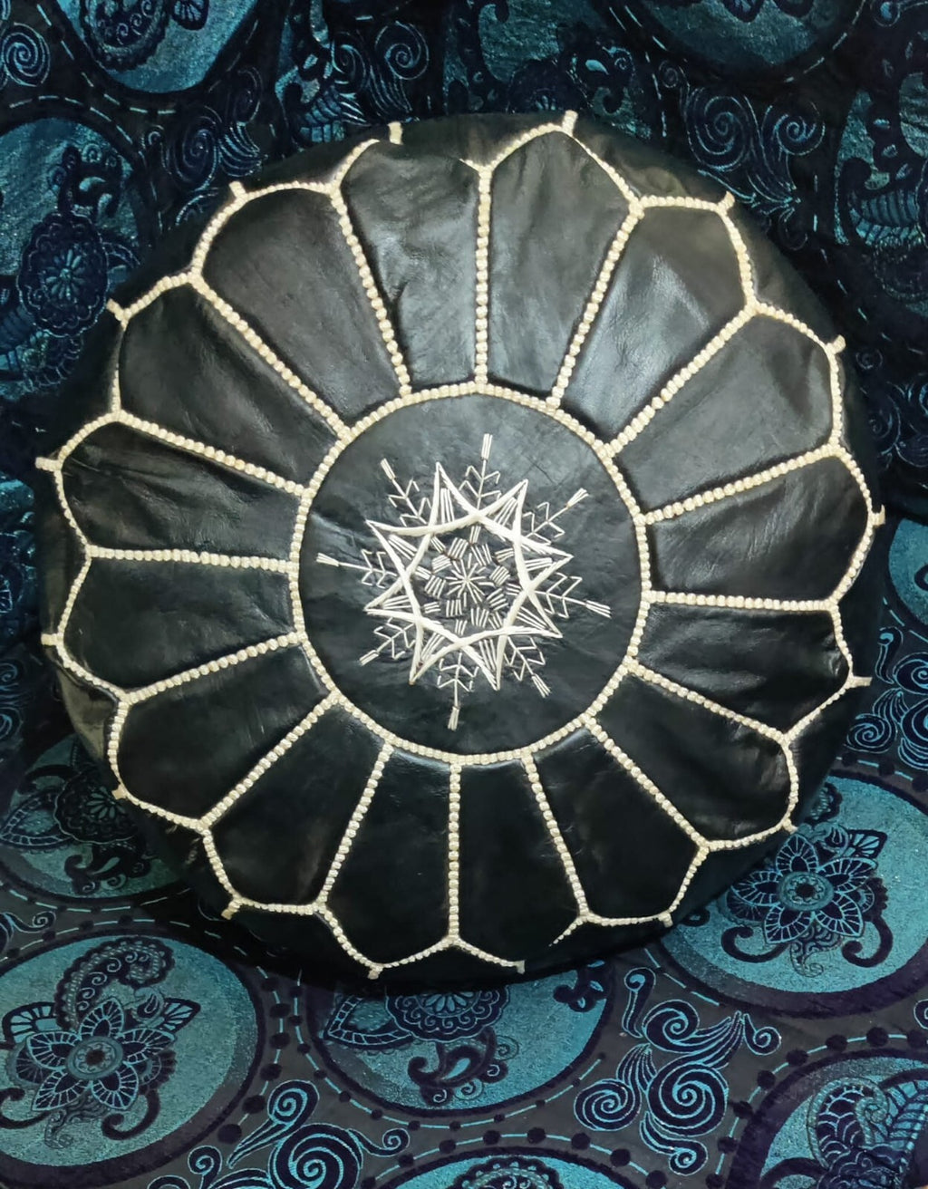 Premium Unstuffed Moroccan Handcrafted Leather Pouf Hndmade Leather Puff/Pouffe