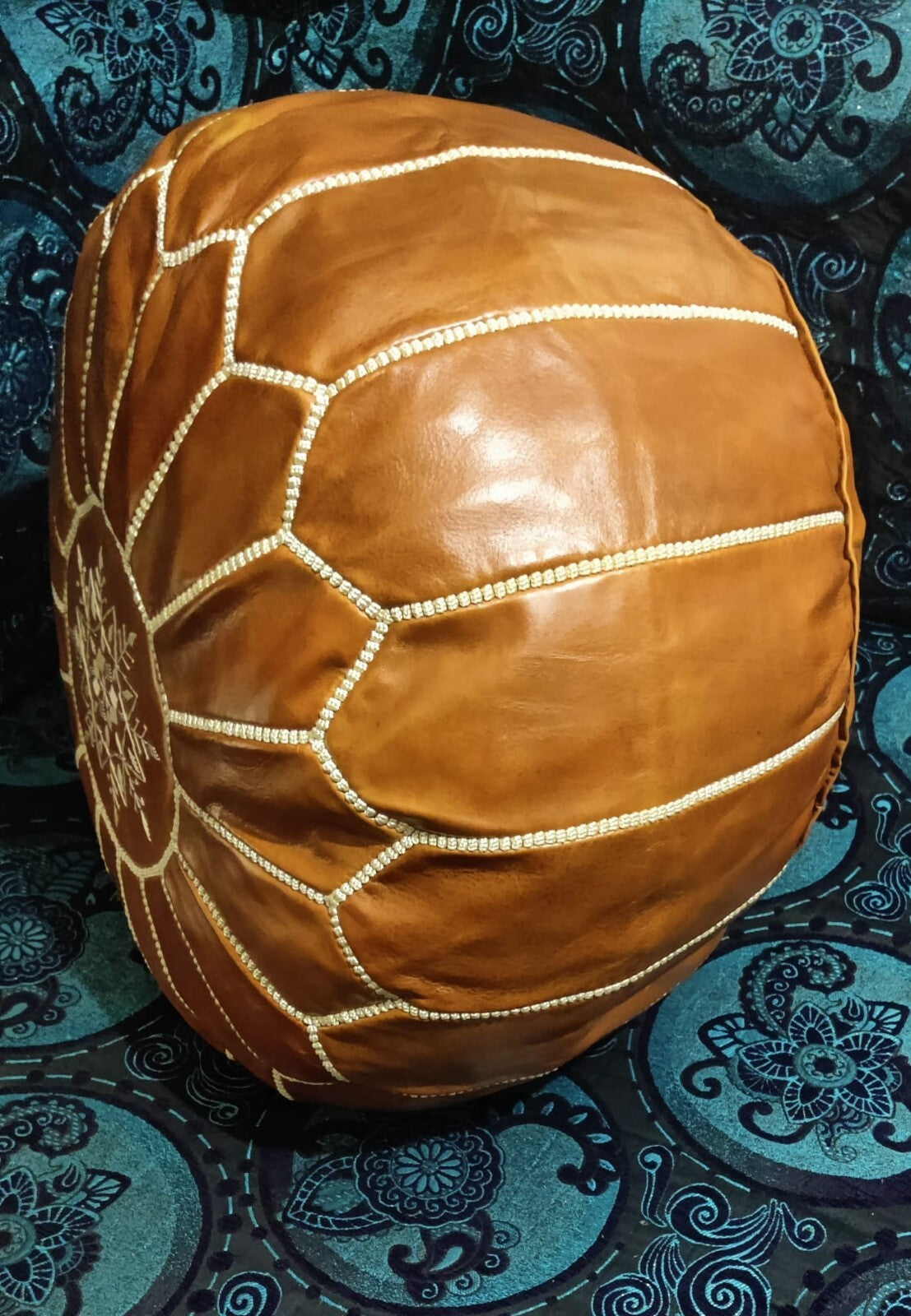 Premium Unstuffed Moroccan Handcrafted Leather Pouf Hndmade Leather Puff/Pouffe