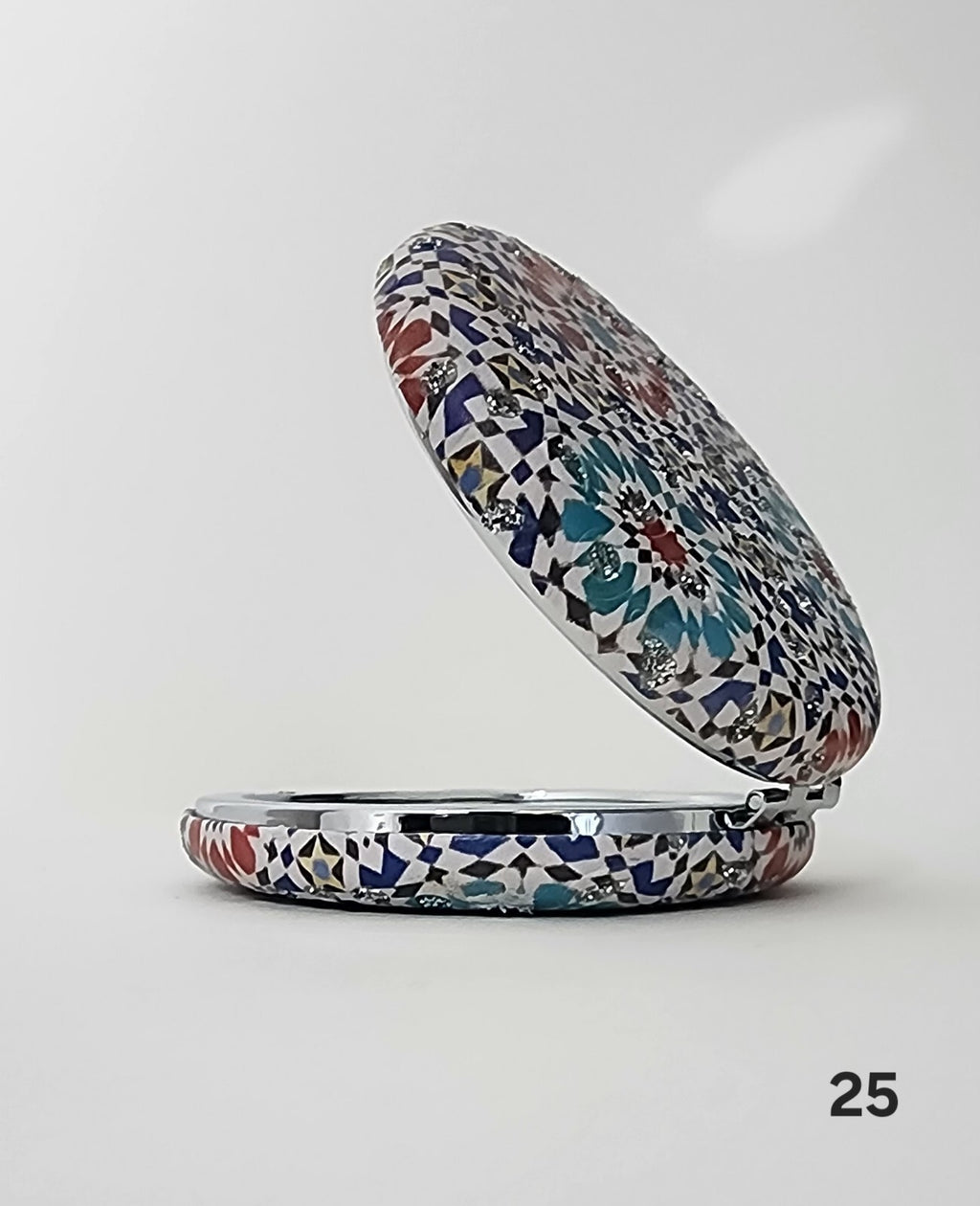 Authentic Moroccan women's multi-shaped/multi-sized mirrors for outdoor use.