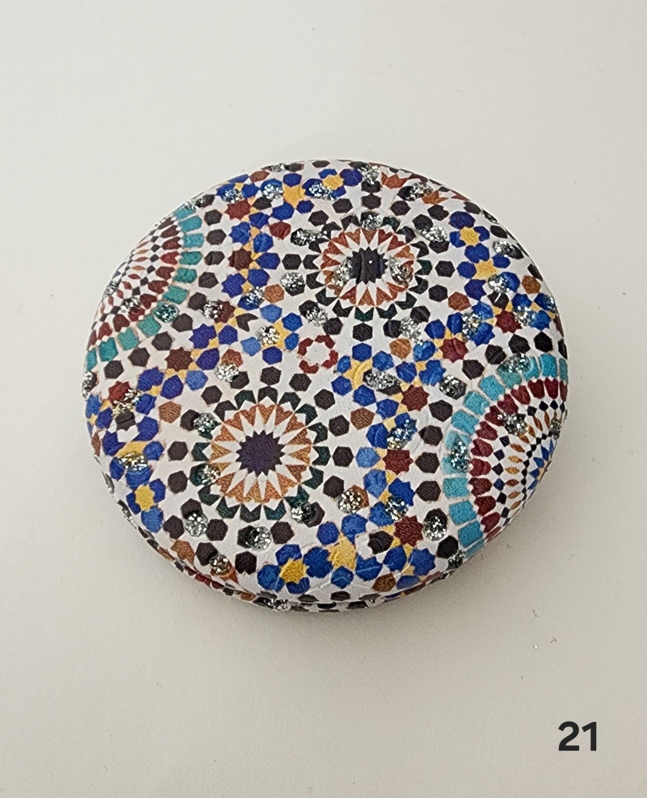 Authentic Moroccan women's multi-shaped/multi-sized mirrors for outdoor use.