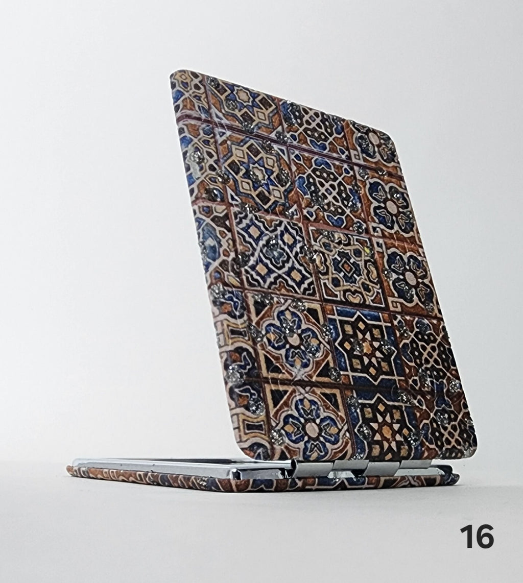 Authentic Moroccan women's multi-shaped/multi-sized mirrors for outdoor use.