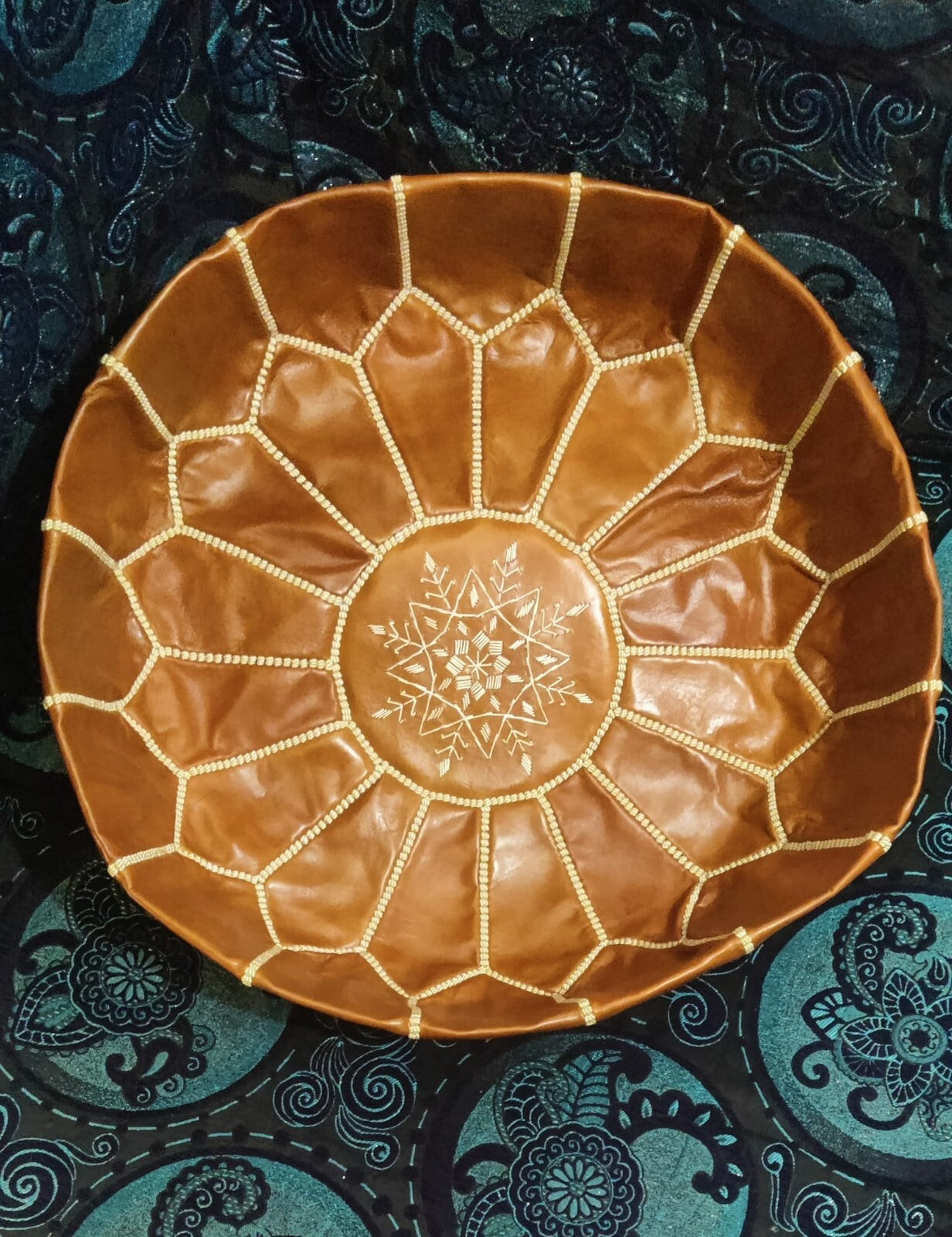 Premium Unstuffed Moroccan Handcrafted Leather Pouf Hndmade Leather Puff/Pouffe