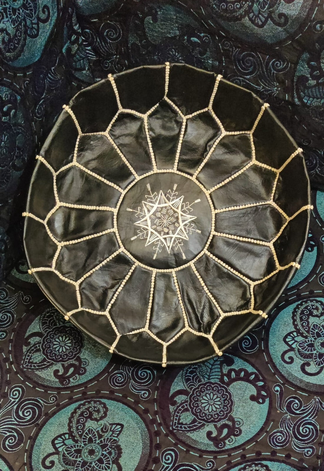 Premium Unstuffed Moroccan Handcrafted Leather Pouf Hndmade Leather Puff/Pouffe