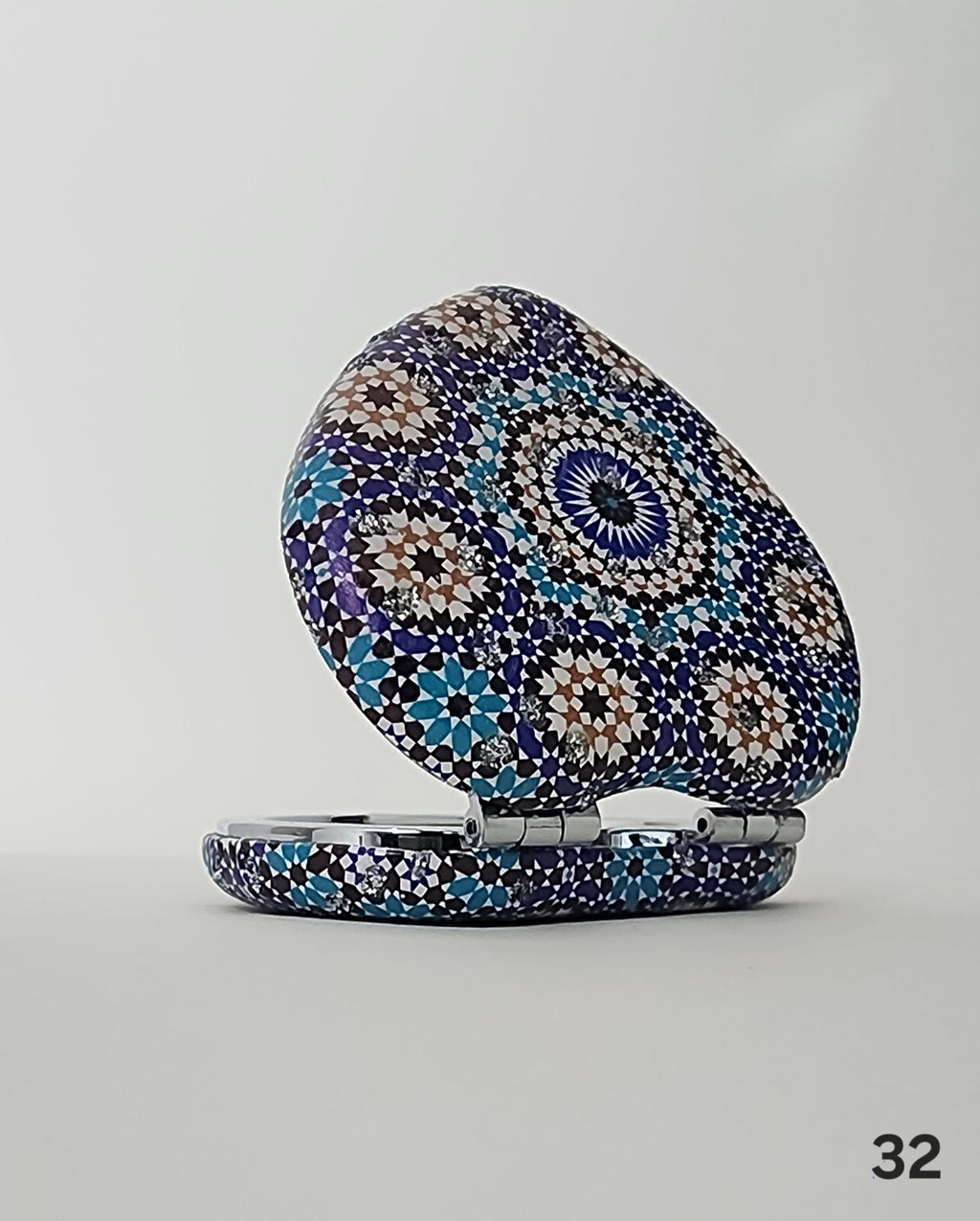 Authentic Moroccan women's multi-shaped/multi-sized mirrors for outdoor use.