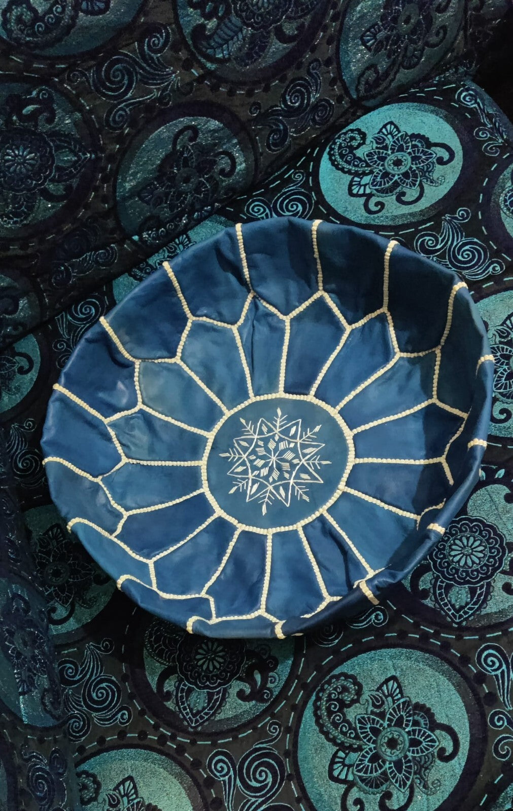 Premium Unstuffed Moroccan Handcrafted Leather Pouf Hndmade Leather Puff/Pouffe